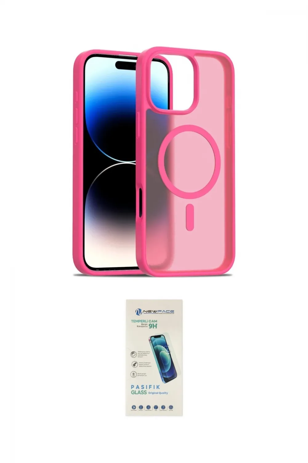 ieg™ iPhone 16 Pro Max Kılıf Siluet Minimal Prime - Şeffaf Pasifik Cam Ekran Koruyucu