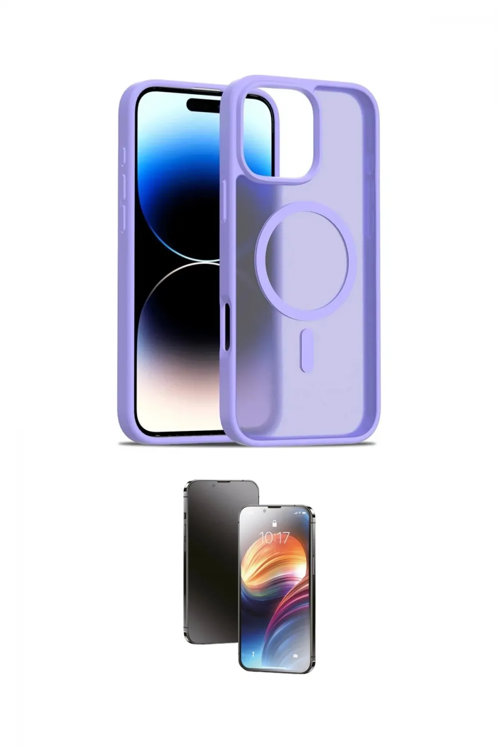 ieg™ iPhone 16 Pro Max Kılıf Siluet Minimal Prime - Siyah 3D Antistatik Mat Seramik Nano Ekran Koruyucu