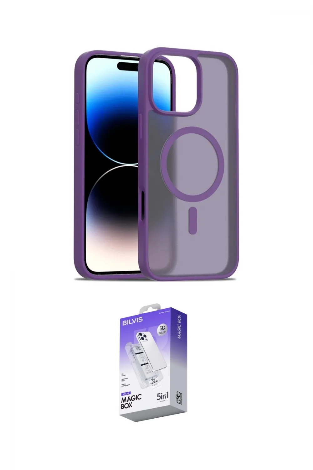 ieg™ iPhone 16 Pro Max Kılıf Siluet Minimal Prime - Siyah Bilvis 5in1 3D Magic Cam Ekran Koruyucu