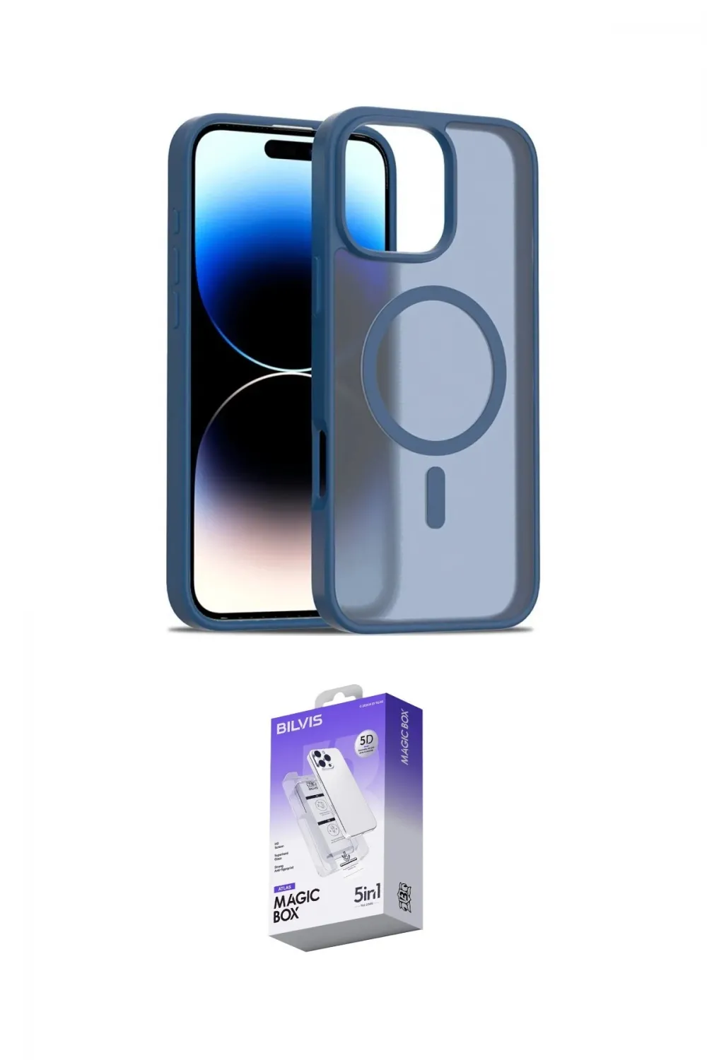 ieg™ iPhone 16 Pro Max Kılıf Siluet Minimal Prime - Siyah Bilvis 5in1 3D Magic Cam Ekran Koruyucu