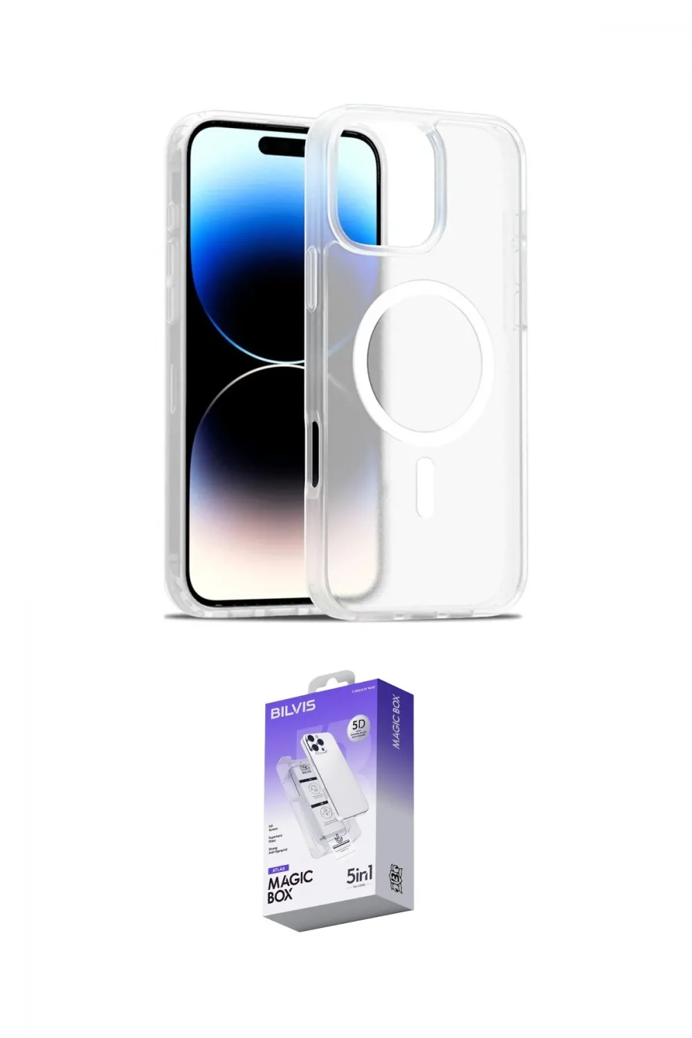 ieg™ iPhone 16 Pro Max Kılıf Siluet Minimal Prime - Siyah Bilvis 5in1 3D Magic Cam Ekran Koruyucu