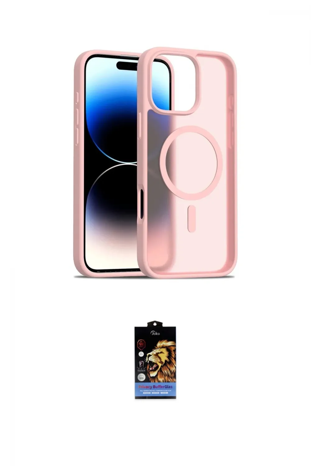 ieg™ iPhone 16 Pro Max Kılıf Siluet Minimal Prime - Siyah Buffer Hayalet Cam Ekran Koruyucu