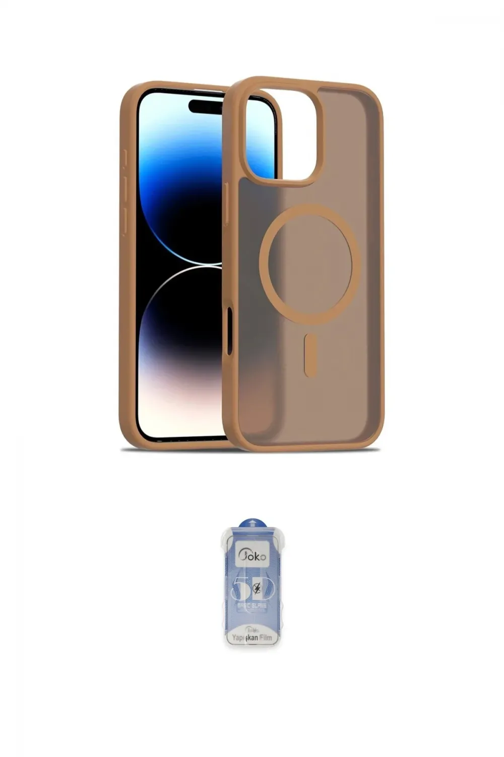 ieg™ iPhone 16 Pro Max Kılıf Siluet Minimal Prime - Siyah Joko Magic 5D Cam