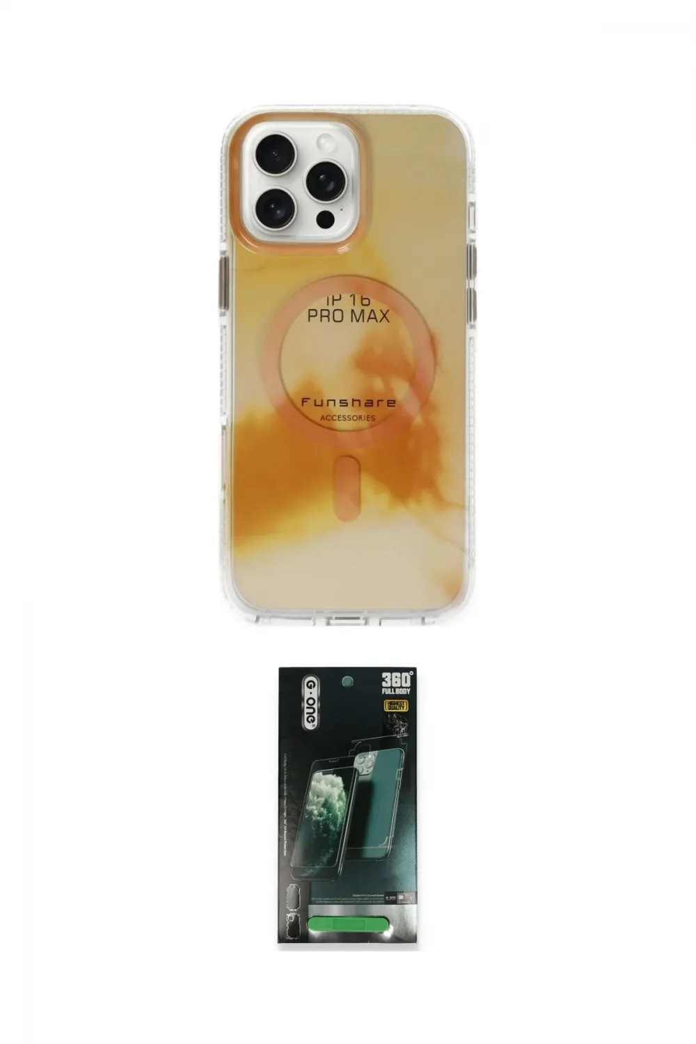 ieg™ iPhone 16 Pro Max Kılıf Ufuk Doku Prime - Siyah 360 Mat Full Body Arka Koruyucu
