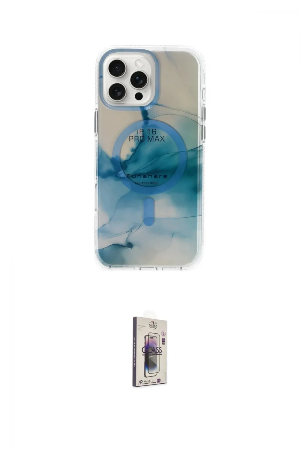 ieg™ iPhone 16 Pro Max Kılıf Ufuk Doku Prime - Siyah Bilvis 3D Cam Ekran Koruyucu