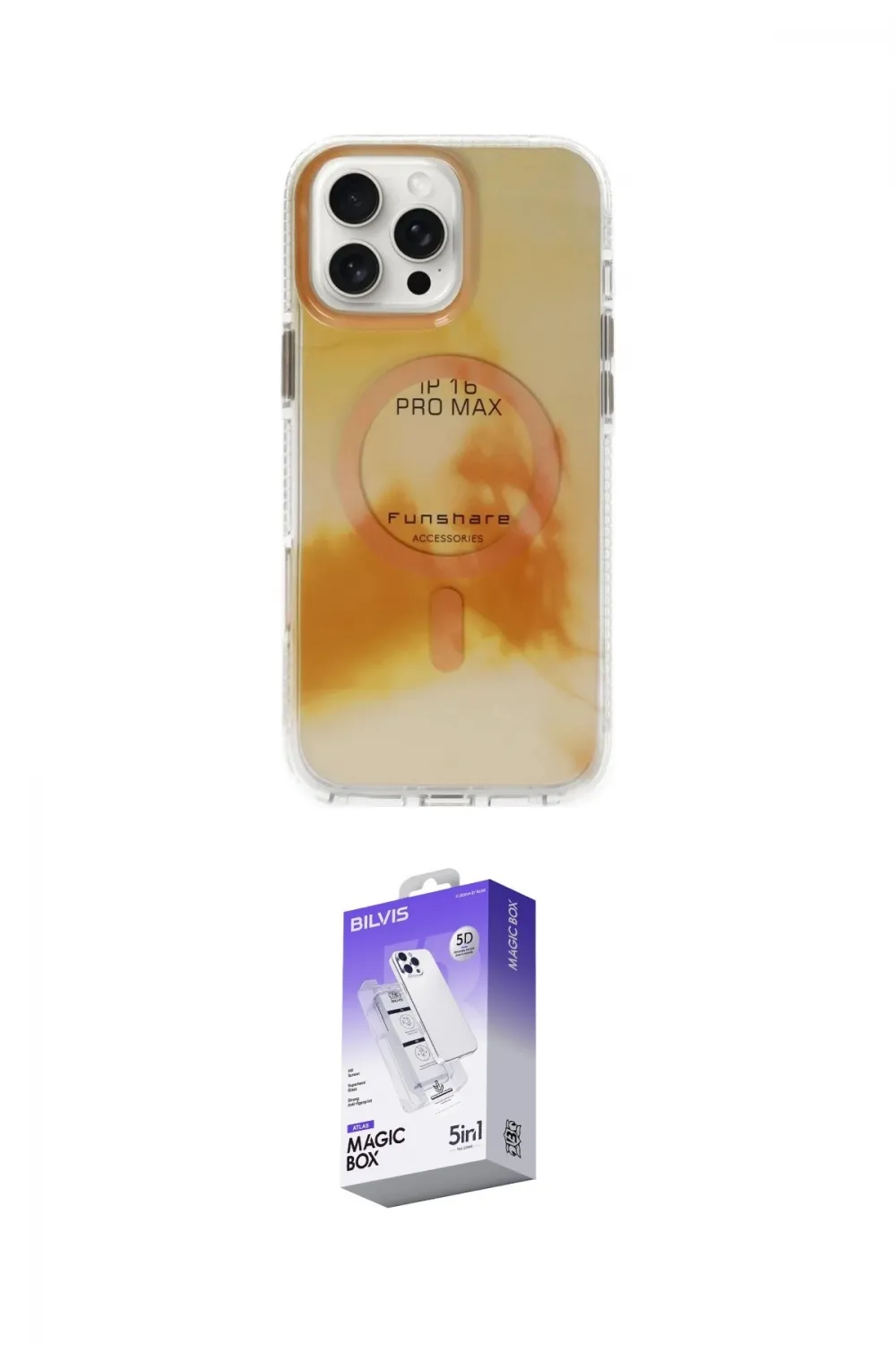 ieg™ iPhone 16 Pro Max Kılıf Ufuk Doku Prime - Siyah Bilvis 5in1 3D Magic Cam Ekran Koruyucu