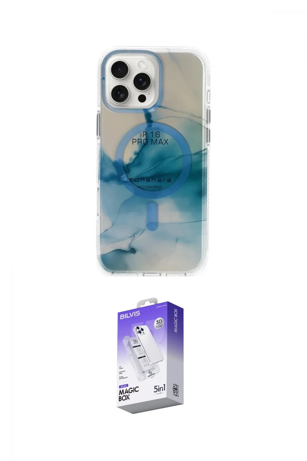 ieg™ iPhone 16 Pro Max Kılıf Ufuk Doku Prime - Siyah Bilvis 5in1 3D Magic Cam Ekran Koruyucu