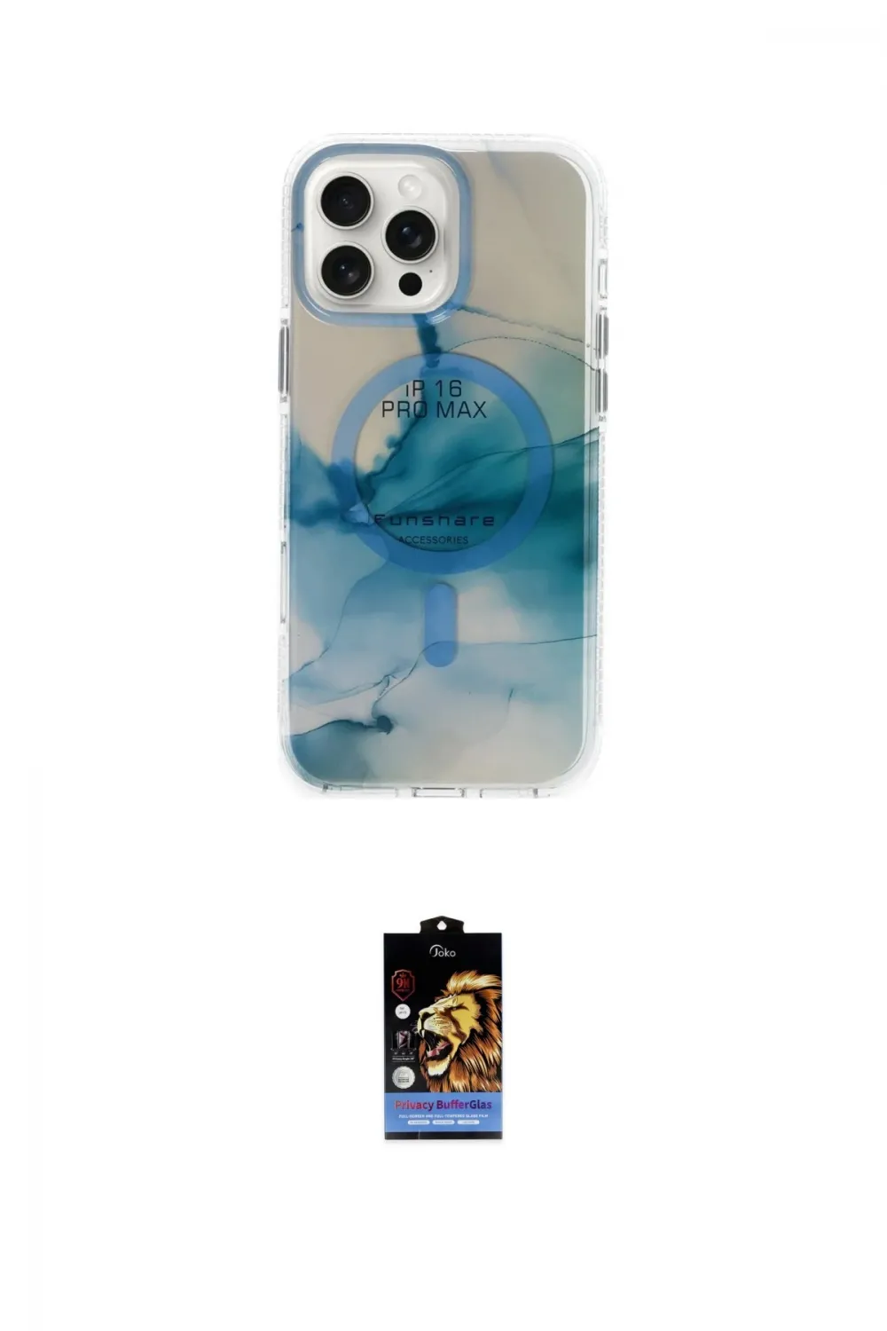 ieg™ iPhone 16 Pro Max Kılıf Ufuk Doku Prime - Siyah Buffer Hayalet Cam Ekran Koruyucu