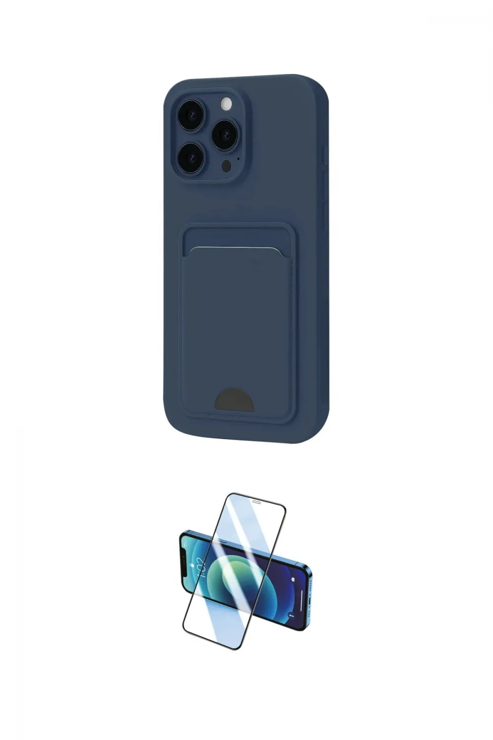 ieg™ iPhone 16 Pro Max Kılıf Vadi Çizgi Prime - Siyah 3D Antistatik Cam Ekran Koruyucu