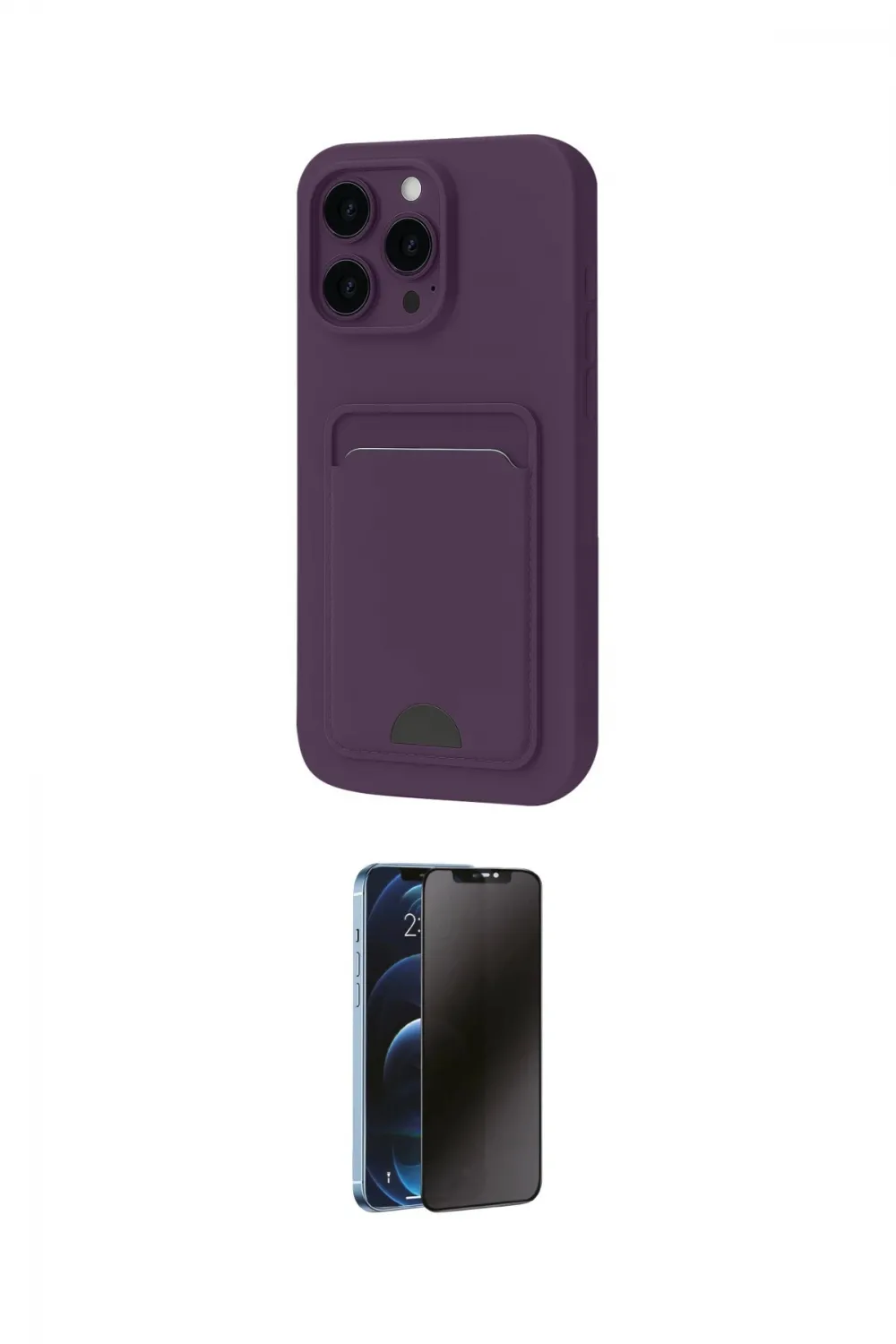ieg™ iPhone 16 Pro Max Kılıf Vadi Çizgi Prime - Siyah 3D Antistatik Hayalet Cam Ekran Koruyucu