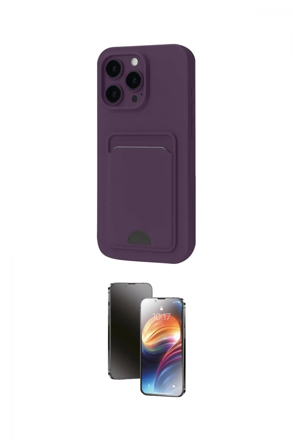 ieg™ iPhone 16 Pro Max Kılıf Vadi Çizgi Prime - Siyah 3D Antistatik Mat Seramik Nano Ekran Koruyucu