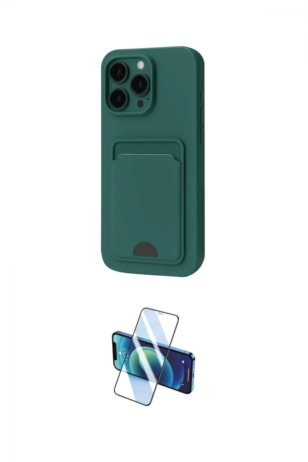 ieg™ iPhone 16 Pro Max Kılıf Vadi Çizgi Prime - Siyah 3D Antistatik Seramik Nano Ekran Koruyucu