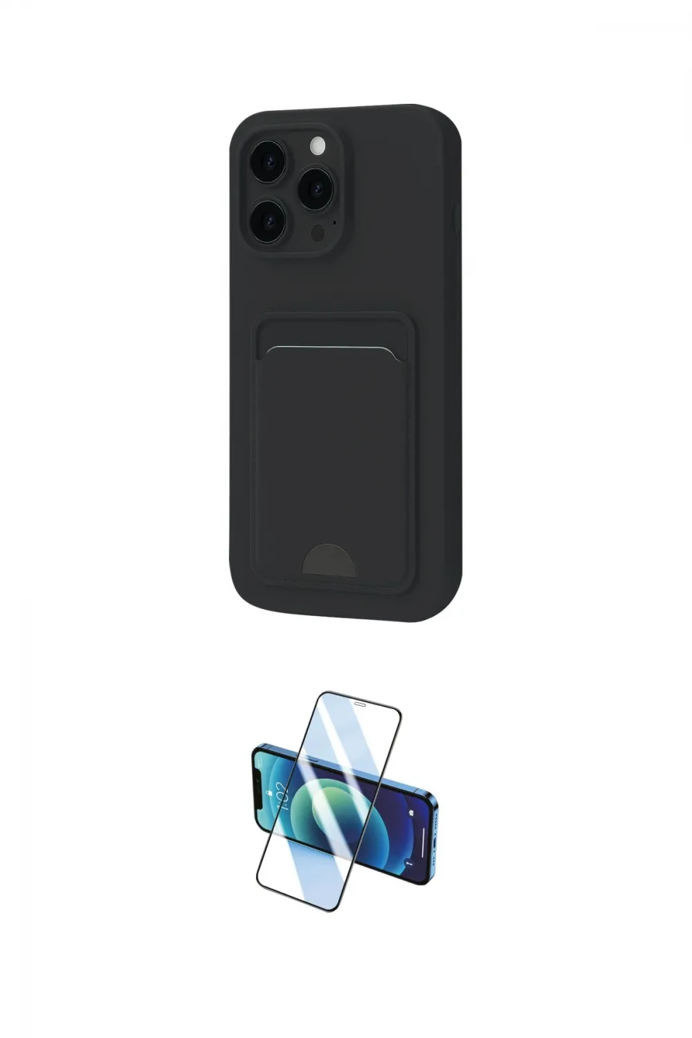 ieg™ iPhone 16 Pro Max Kılıf Vadi Çizgi Prime - Siyah 3D Antistatik Seramik Nano Ekran Koruyucu
