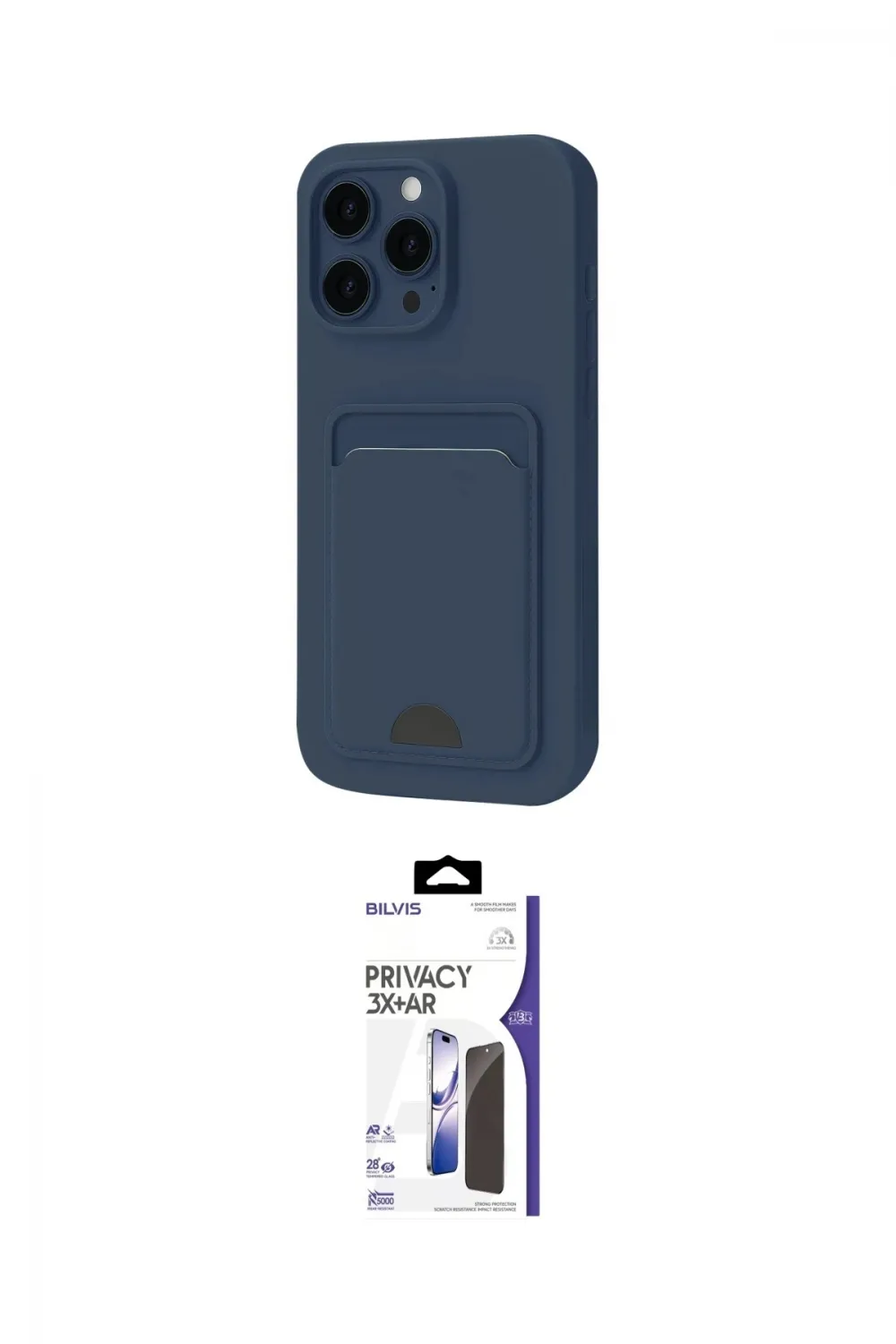 ieg™ iPhone 16 Pro Max Kılıf Vadi Çizgi Prime - Siyah Bilvis 3X AR Hayalet Cam Ekran Koruyucu
