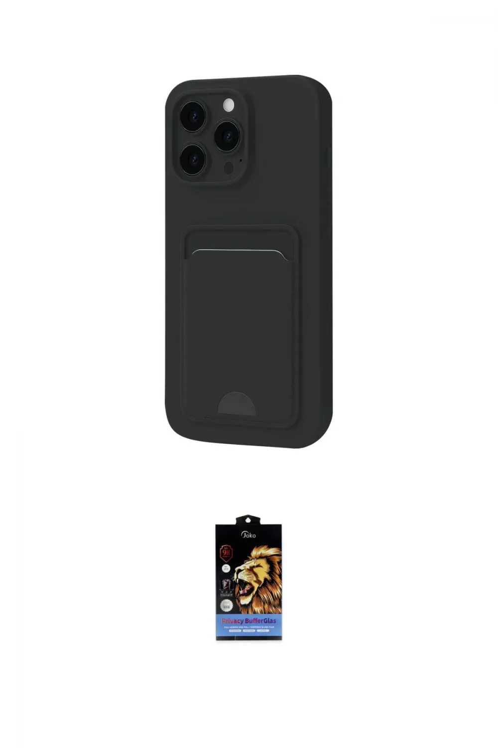 ieg™ iPhone 16 Pro Max Kılıf Vadi Çizgi Prime - Siyah Buffer Hayalet Cam Ekran Koruyucu