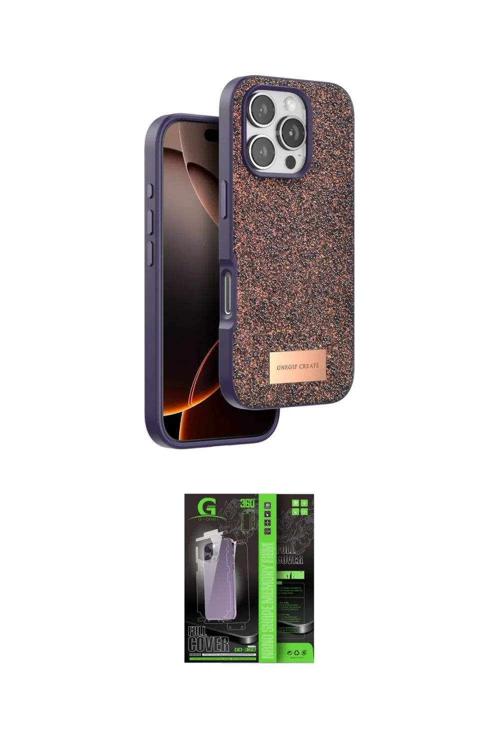 ieg™ iPhone 16 Pro Max Kılıf Vadi Klasik Serisi - Şeffaf 360 Full Body Arka Koruyucu