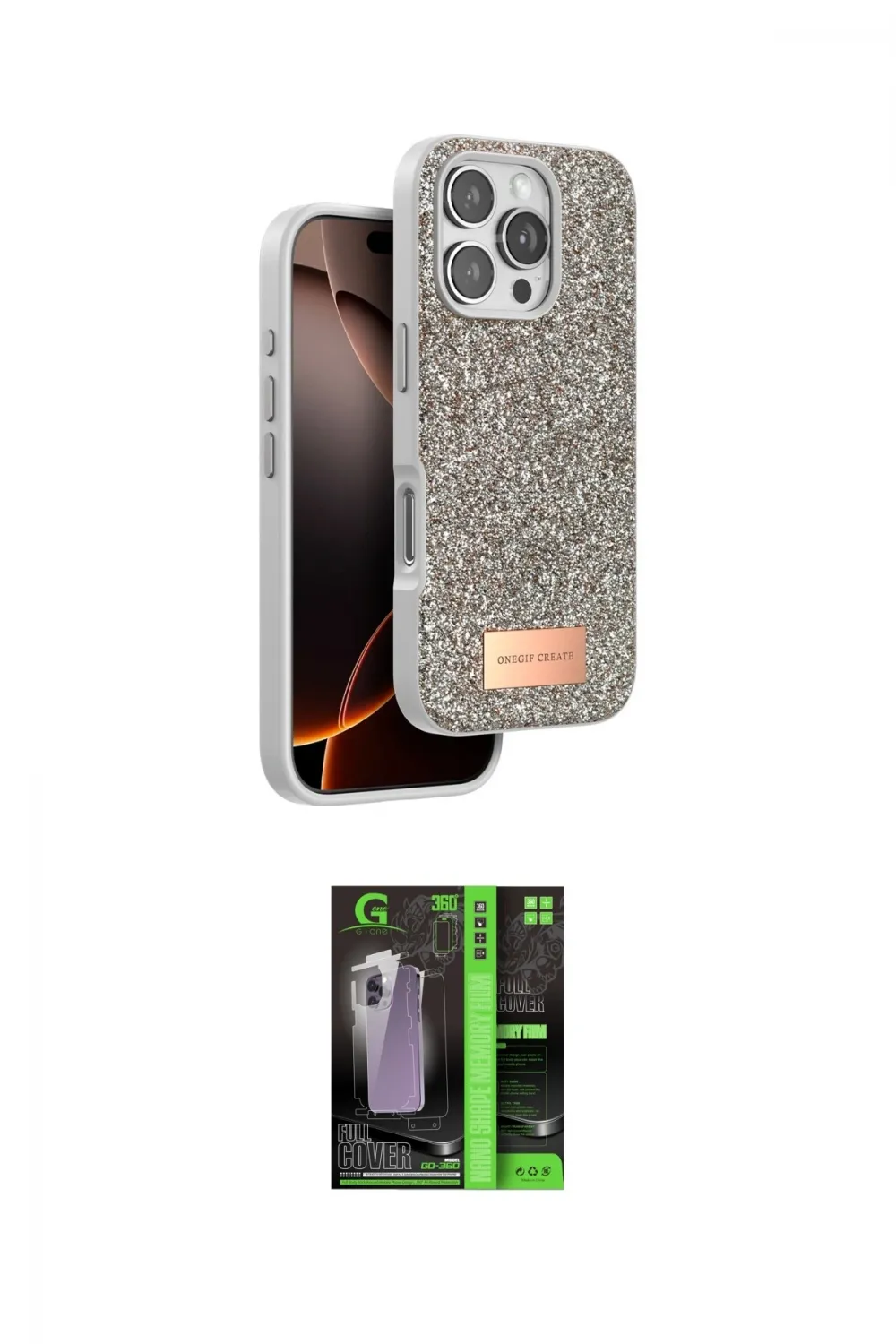 ieg™ iPhone 16 Pro Max Kılıf Vadi Klasik Serisi - Şeffaf 360 Full Body Arka Koruyucu