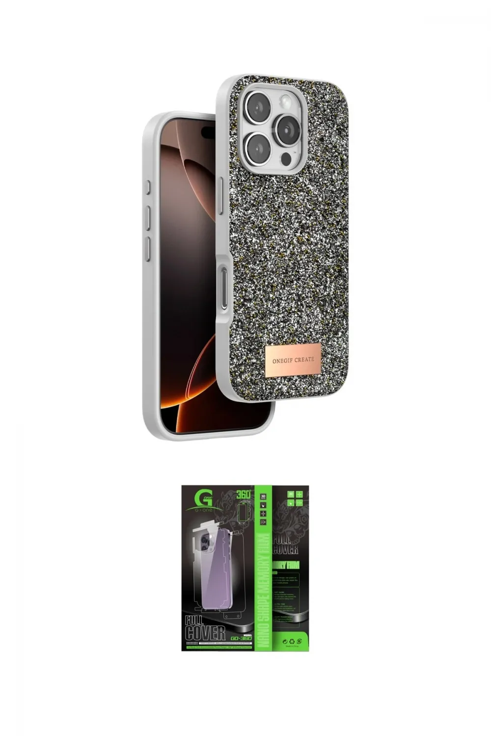ieg™ iPhone 16 Pro Max Kılıf Vadi Klasik Serisi - Şeffaf 360 Full Body Arka Koruyucu