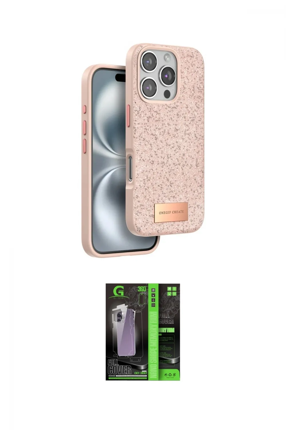 ieg™ iPhone 16 Pro Max Kılıf Vadi Klasik Serisi - Şeffaf 360 Full Body Arka Koruyucu
