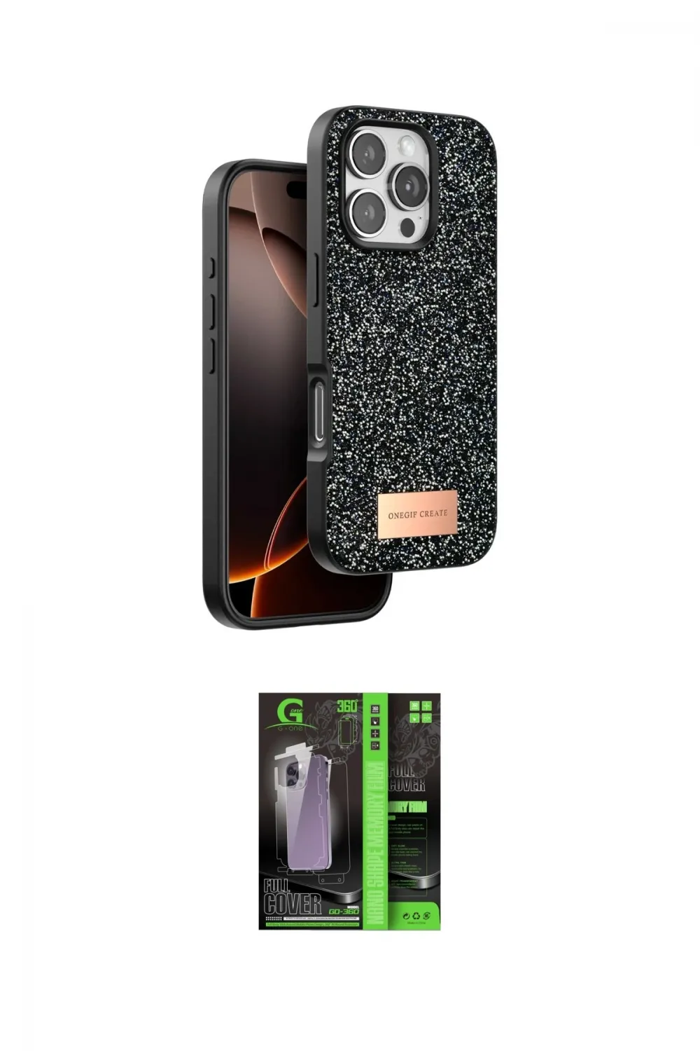 ieg™ iPhone 16 Pro Max Kılıf Vadi Klasik Serisi - Şeffaf 360 Full Body Arka Koruyucu