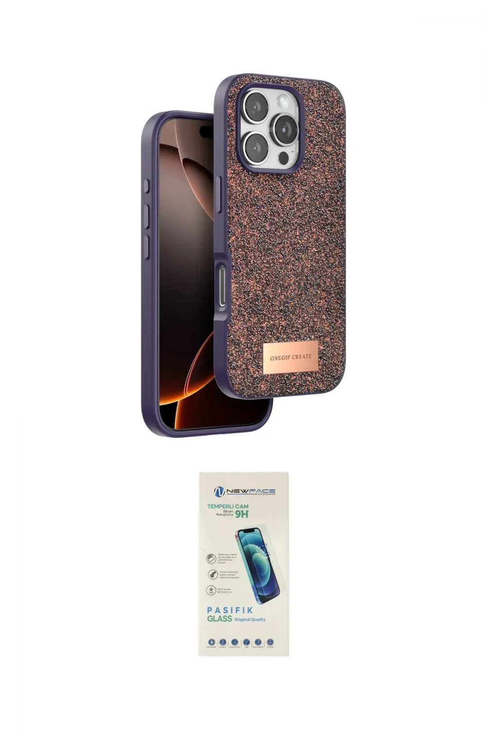ieg™ iPhone 16 Pro Max Kılıf Vadi Klasik Serisi - Şeffaf Pasifik Cam Ekran Koruyucu