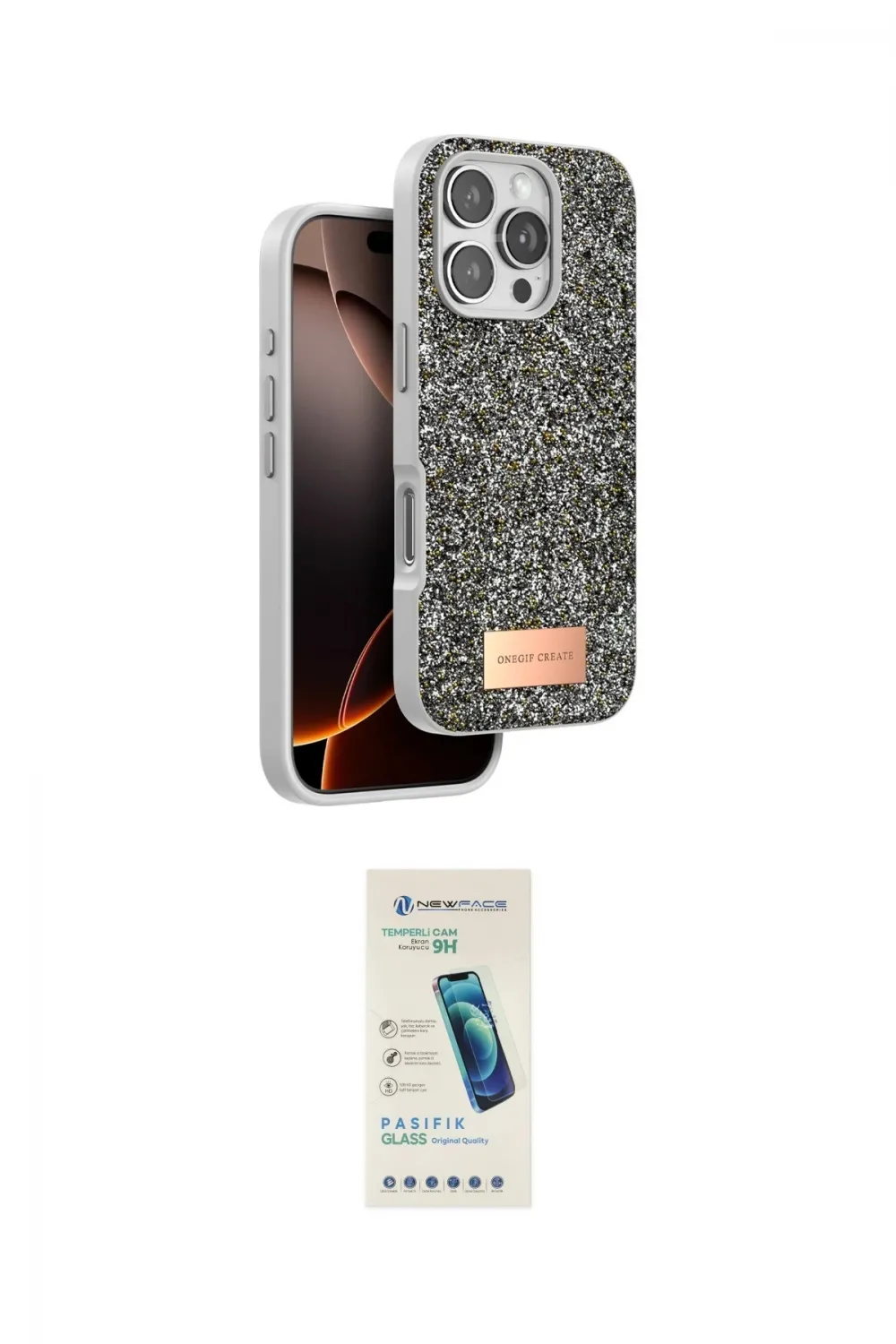 ieg™ iPhone 16 Pro Max Kılıf Vadi Klasik Serisi - Şeffaf Pasifik Cam Ekran Koruyucu