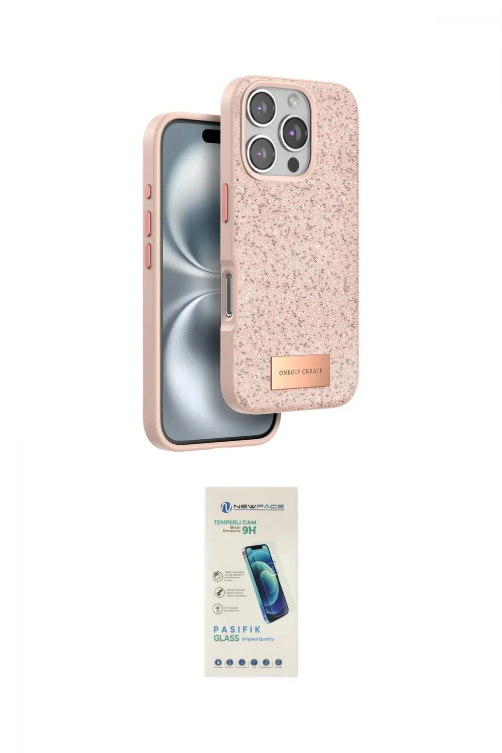 ieg™ iPhone 16 Pro Max Kılıf Vadi Klasik Serisi - Şeffaf Pasifik Cam Ekran Koruyucu