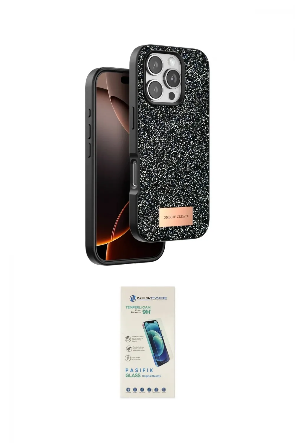 ieg™ iPhone 16 Pro Max Kılıf Vadi Klasik Serisi - Şeffaf Pasifik Cam Ekran Koruyucu