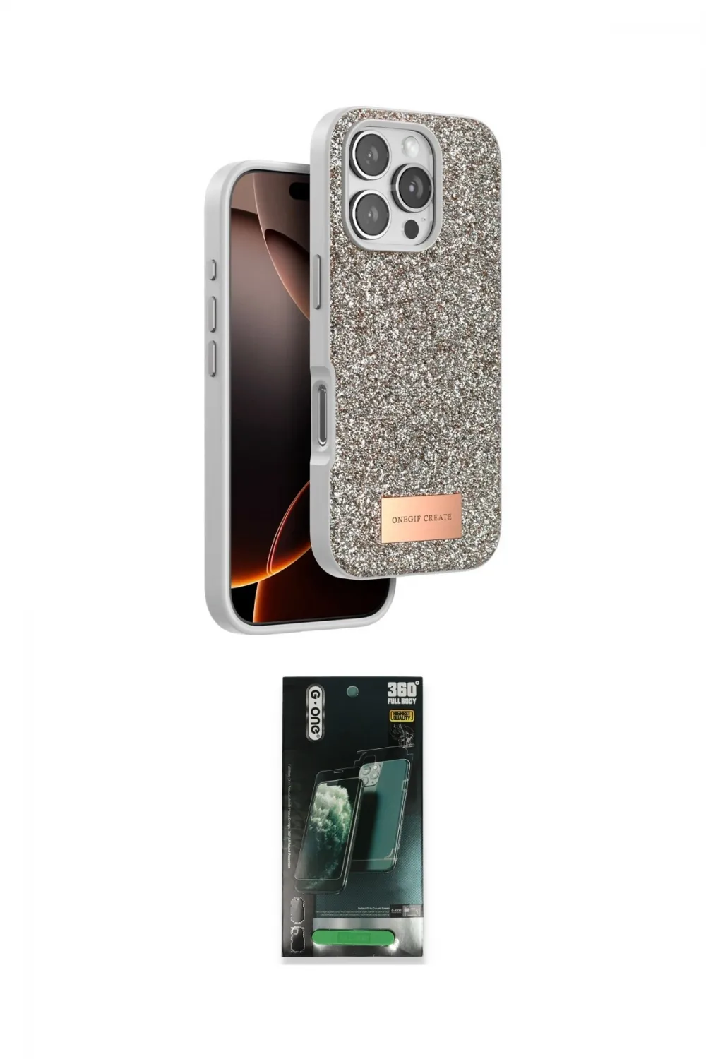 ieg™ iPhone 16 Pro Max Kılıf Vadi Klasik Serisi - Siyah 360 Mat Full Body Arka Koruyucu