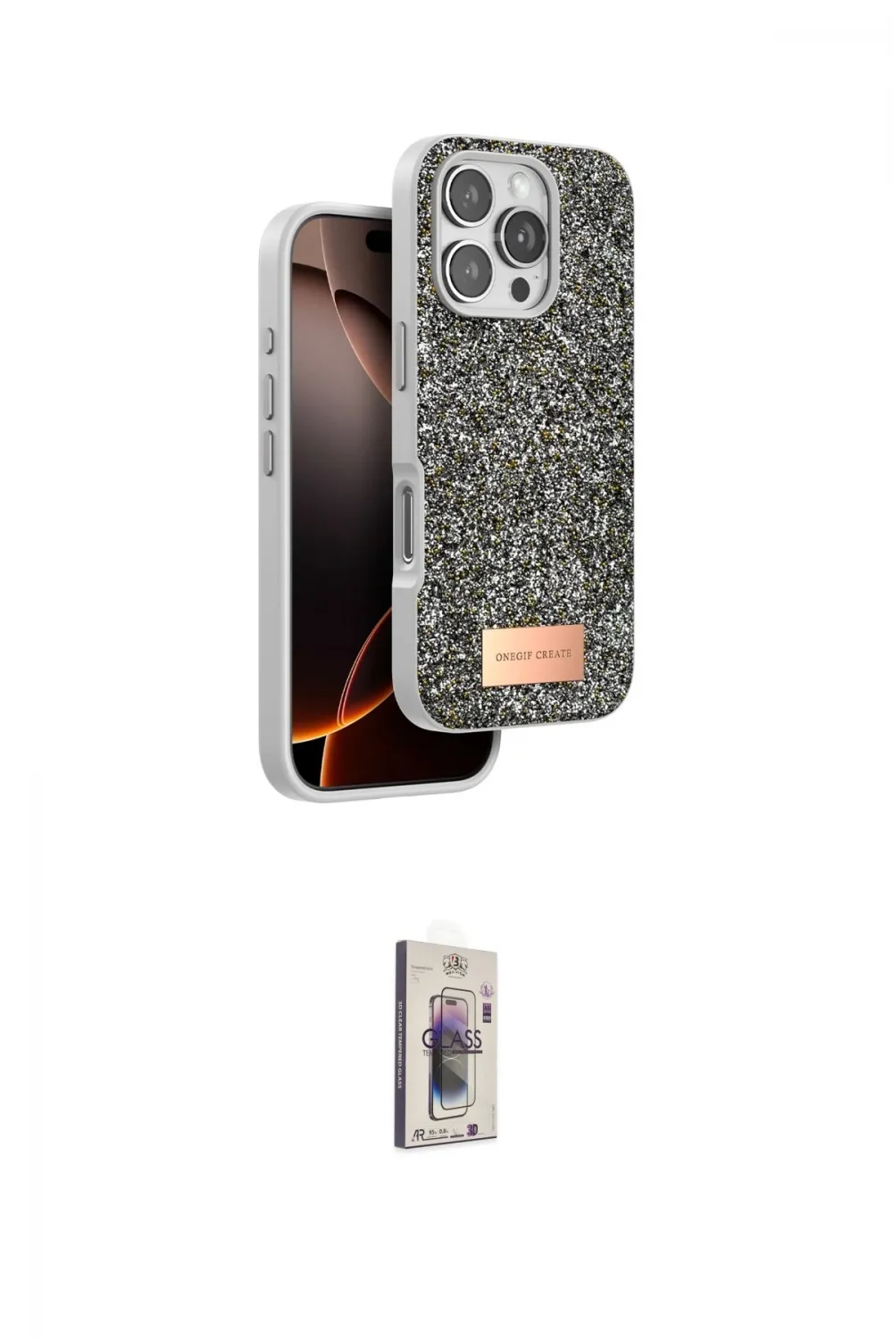 ieg™ iPhone 16 Pro Max Kılıf Vadi Klasik Serisi - Siyah Bilvis 3D Cam Ekran Koruyucu