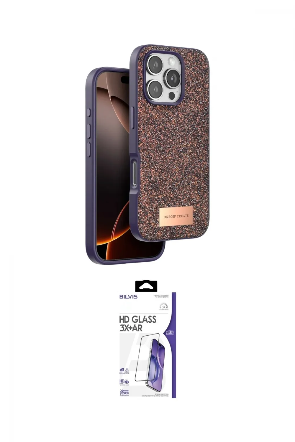 ieg™ iPhone 16 Pro Max Kılıf Vadi Klasik Serisi - Siyah Bilvis 3X AR HD Cam Ekran Koruyucu