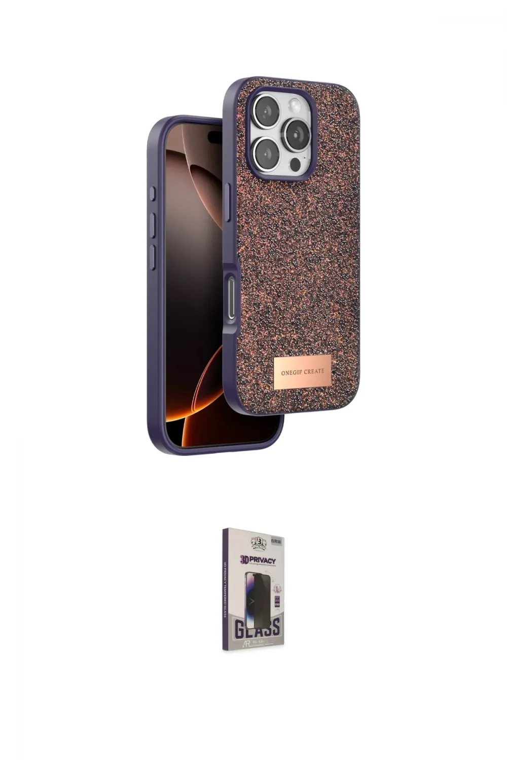 ieg™ iPhone 16 Pro Max Kılıf Vadi Klasik Serisi - Siyah Bilvis Hayalet Cam Ekran Koruyucu