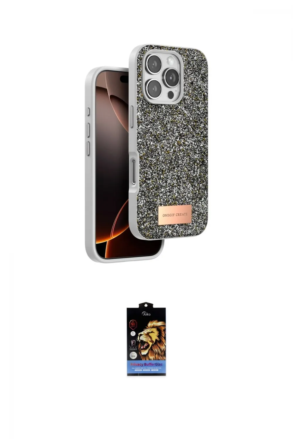 ieg™ iPhone 16 Pro Max Kılıf Vadi Klasik Serisi - Siyah Buffer Hayalet Cam Ekran Koruyucu