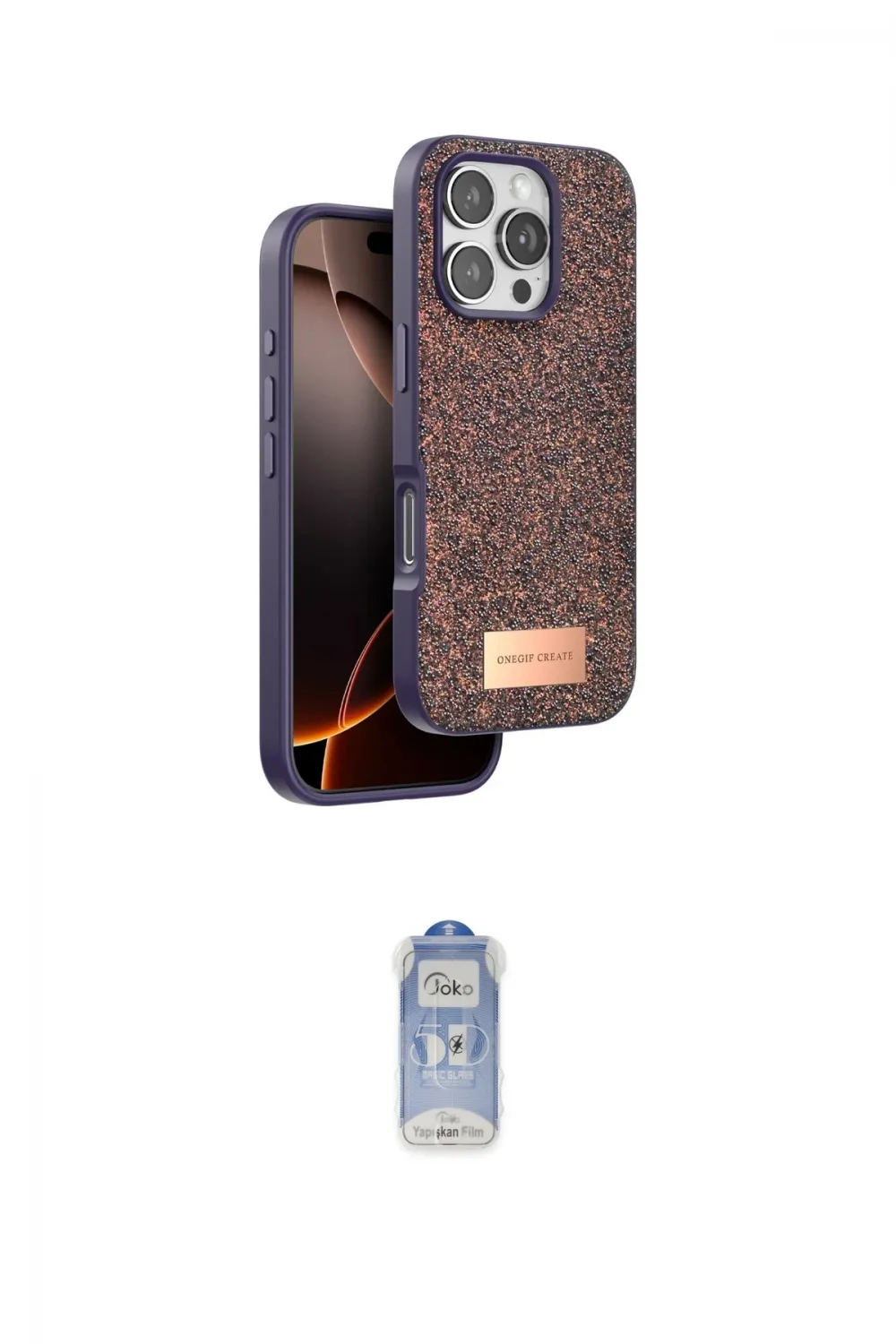 ieg™ iPhone 16 Pro Max Kılıf Vadi Klasik Serisi - Siyah Joko Magic 5D Cam