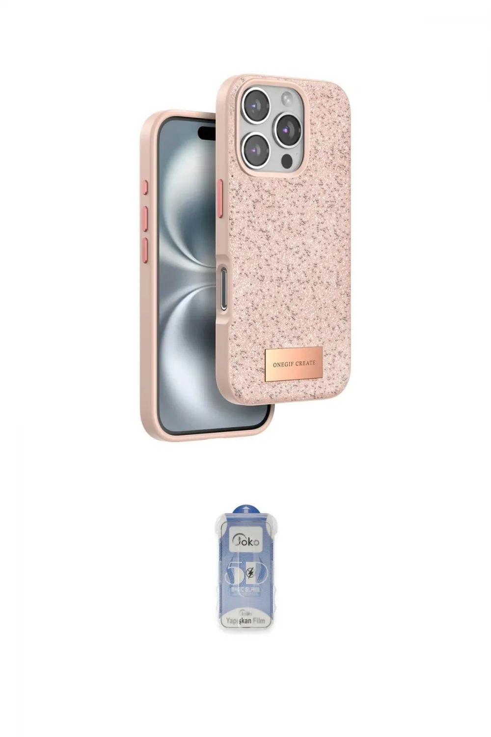 ieg™ iPhone 16 Pro Max Kılıf Vadi Klasik Serisi - Siyah Joko Magic 5D Cam
