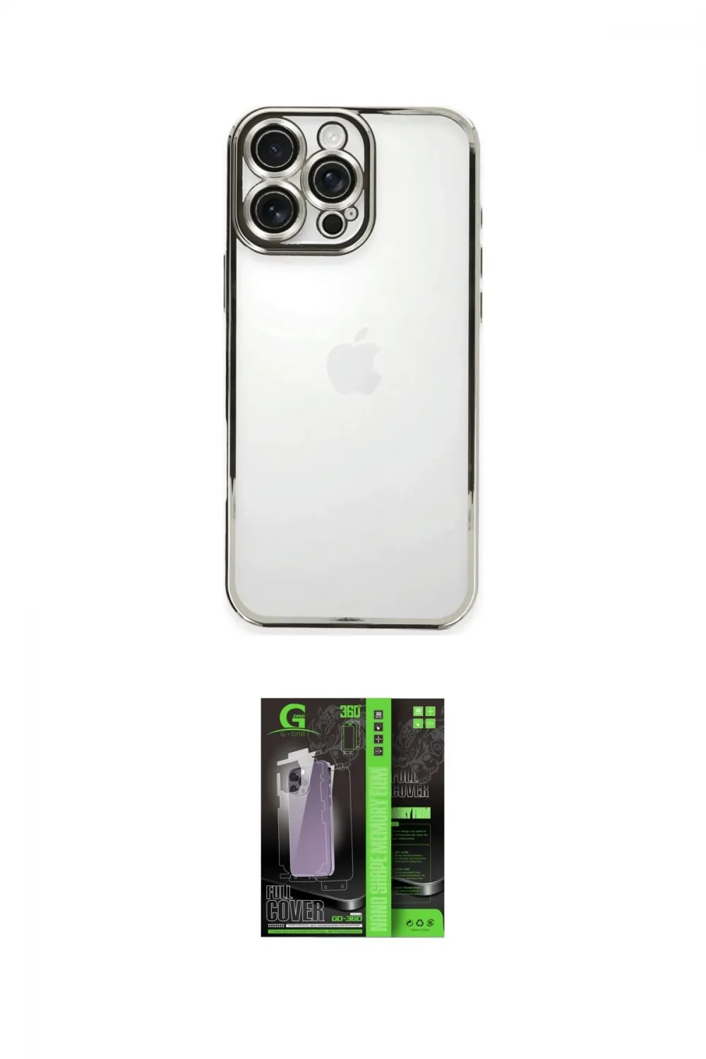 ieg™ iPhone 16 Pro Max Kılıf Vadi Minimal - Şeffaf 360 Full Body Arka Koruyucu