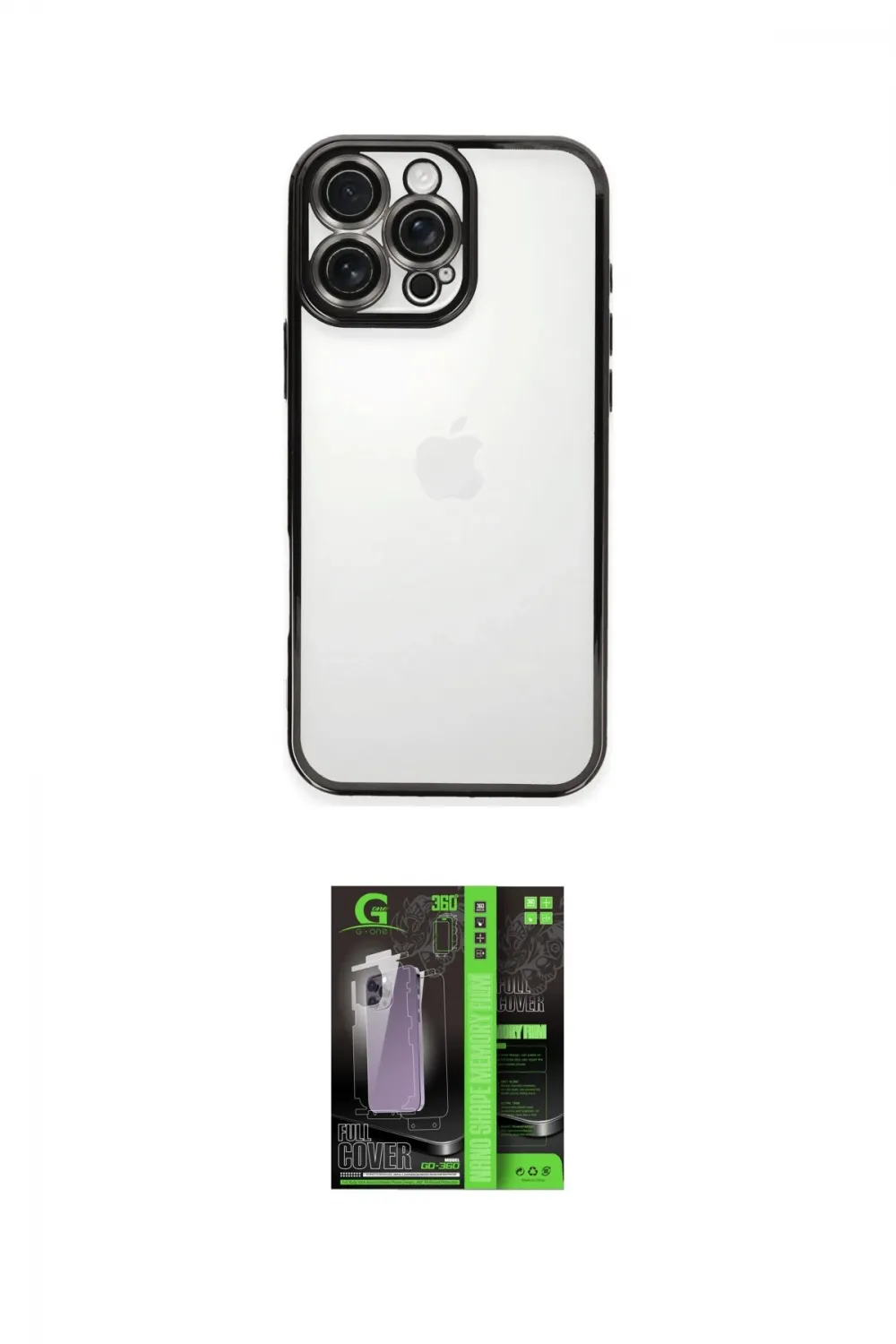 ieg™ iPhone 16 Pro Max Kılıf Vadi Minimal - Şeffaf 360 Full Body Arka Koruyucu