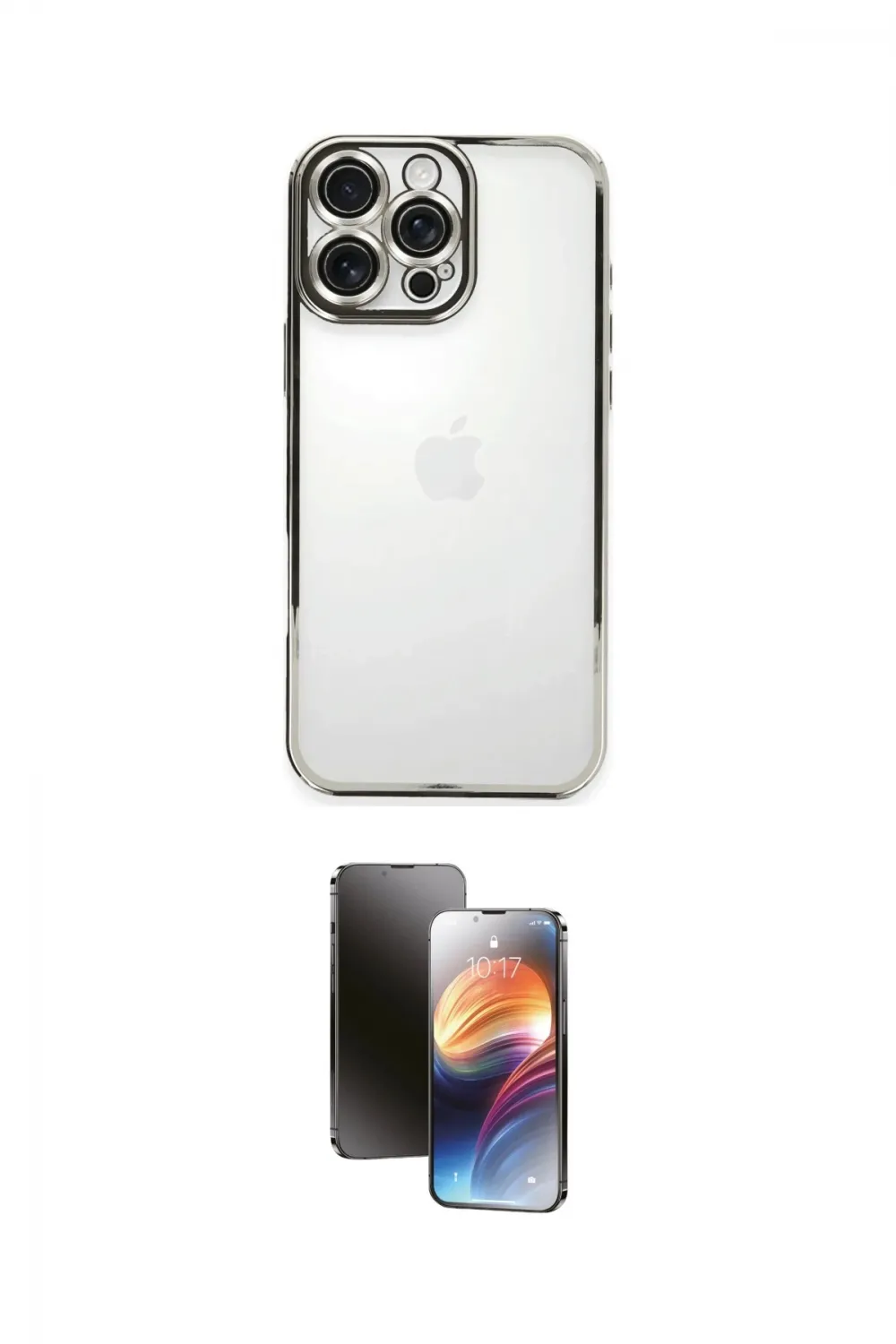 ieg™ iPhone 16 Pro Max Kılıf Vadi Minimal - Siyah 3D Antistatik Mat Seramik Nano Ekran Koruyucu