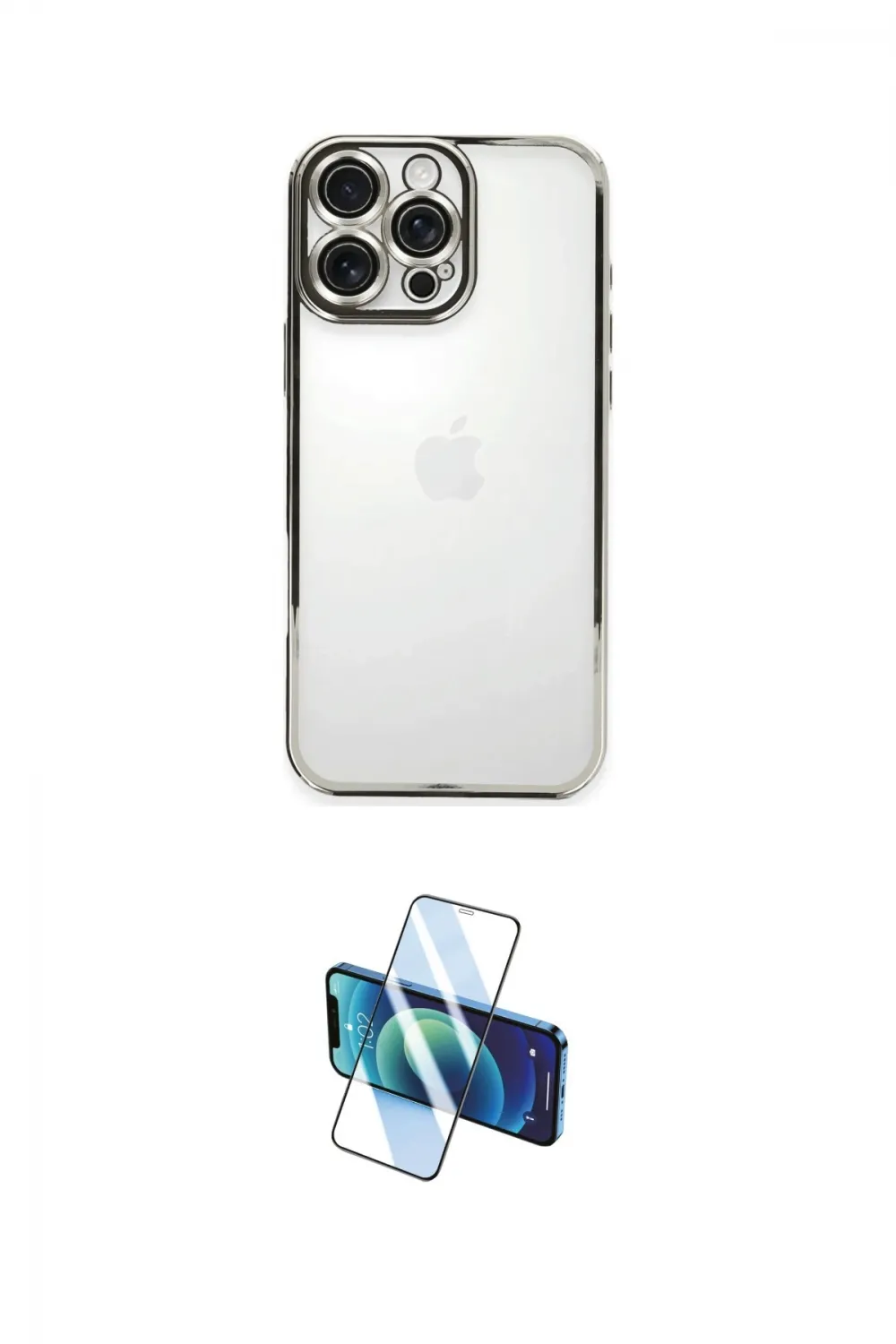 ieg™ iPhone 16 Pro Max Kılıf Vadi Minimal - Siyah 3D Antistatik Seramik Nano Ekran Koruyucu