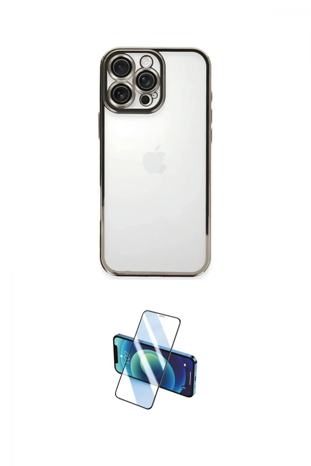 ieg™ iPhone 16 Pro Max Kılıf Vadi Minimal - Siyah 3D Antistatik Seramik Nano Ekran Koruyucu