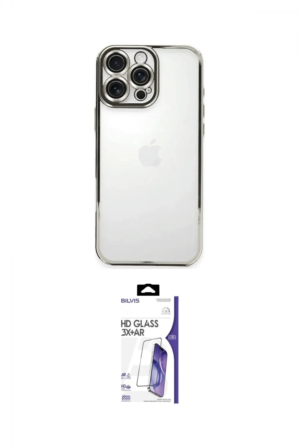 ieg™ iPhone 16 Pro Max Kılıf Vadi Minimal - Siyah Bilvis 3X AR HD Cam Ekran Koruyucu