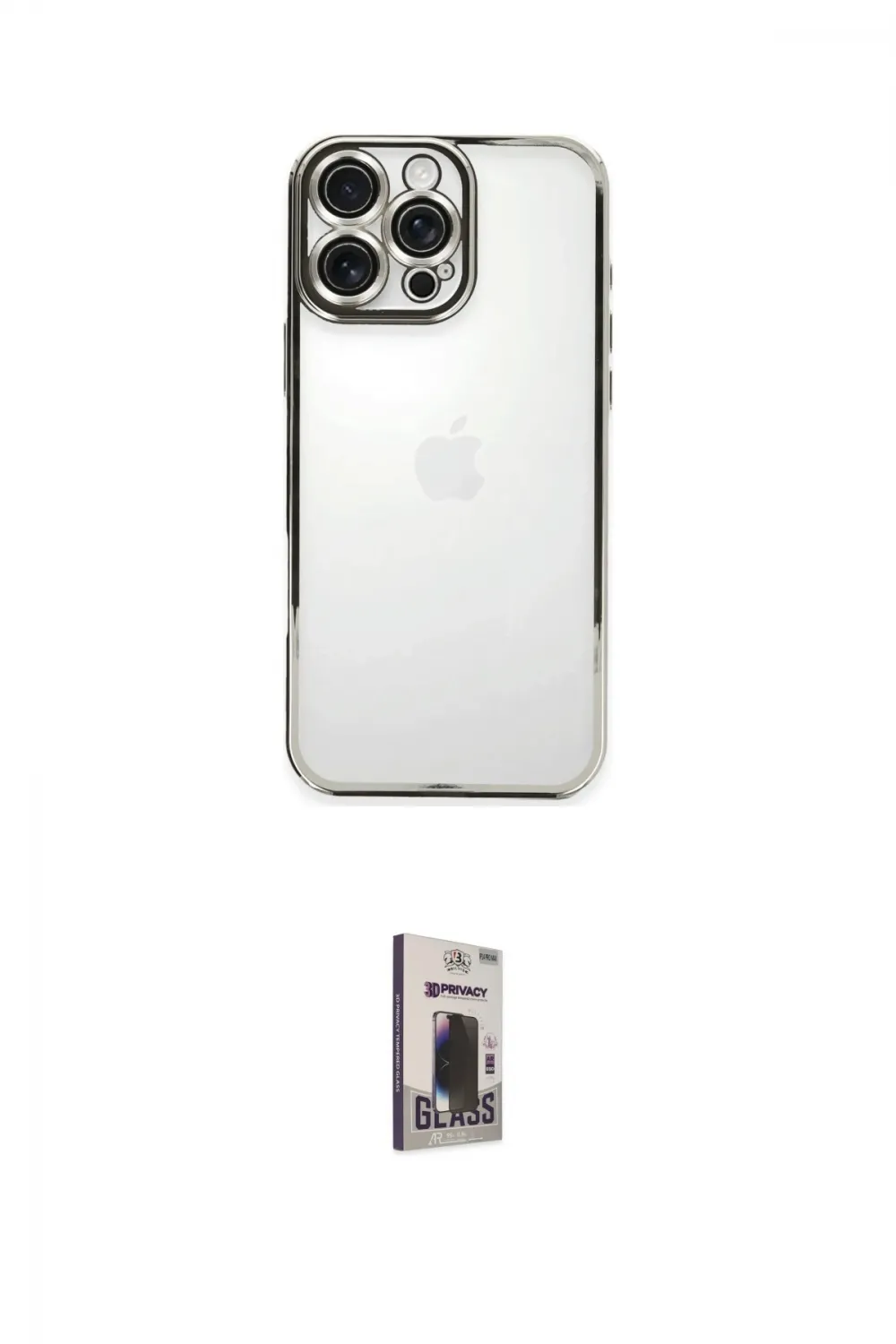 ieg™ iPhone 16 Pro Max Kılıf Vadi Minimal - Siyah Bilvis Hayalet Cam Ekran Koruyucu