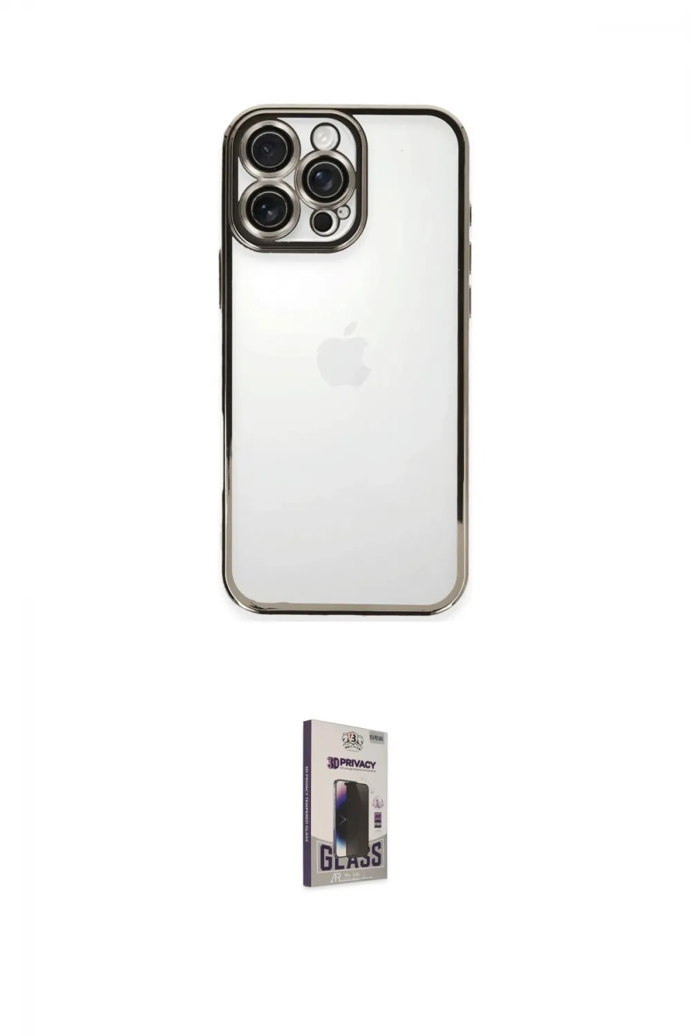 ieg™ iPhone 16 Pro Max Kılıf Vadi Minimal - Siyah Bilvis Hayalet Cam Ekran Koruyucu