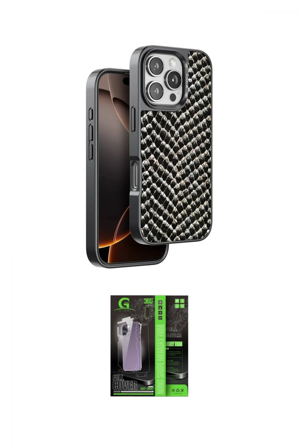 ieg™ iPhone 16 Pro Max Kılıf Vadi Özel Seri - Şeffaf 360 Full Body Arka Koruyucu