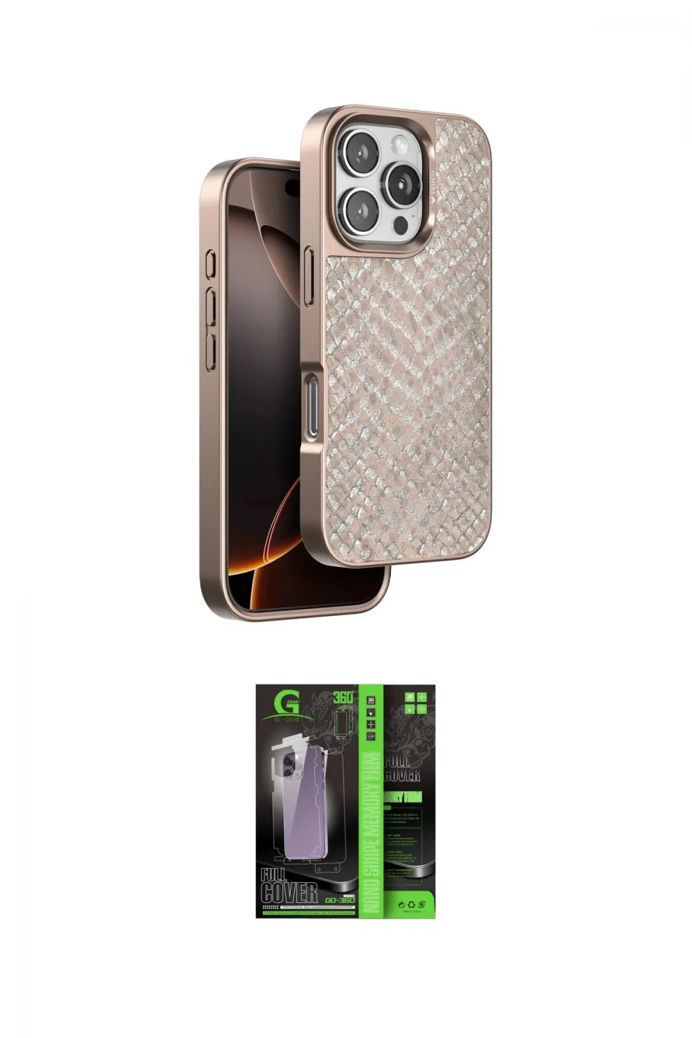 ieg™ iPhone 16 Pro Max Kılıf Vadi Özel Seri - Şeffaf 360 Full Body Arka Koruyucu