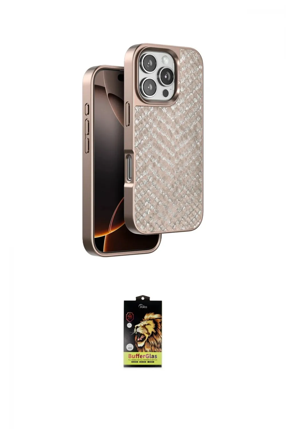 ieg™ iPhone 16 Pro Max Kılıf Vadi Özel Seri - Siyah Buffer Cam Ekran Koruyucu