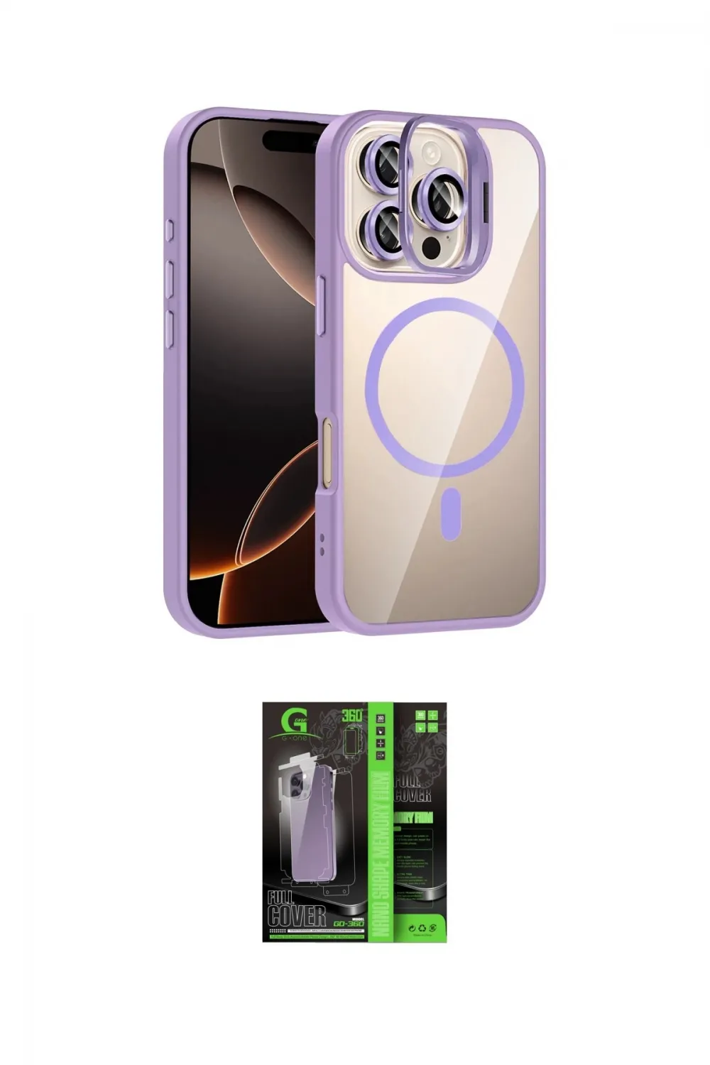 ieg™ iPhone 16 Pro Max Kılıf Yadigar Asil Koleksiyonu - Şeffaf 360 Full Body Arka Koruyucu