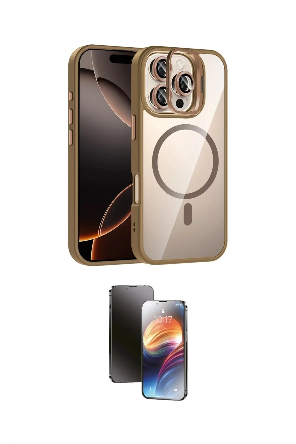 ieg™ iPhone 16 Pro Max Kılıf Yadigar Asil Koleksiyonu - Siyah 3D Antistatik Mat Seramik Nano Ekran Koruyucu