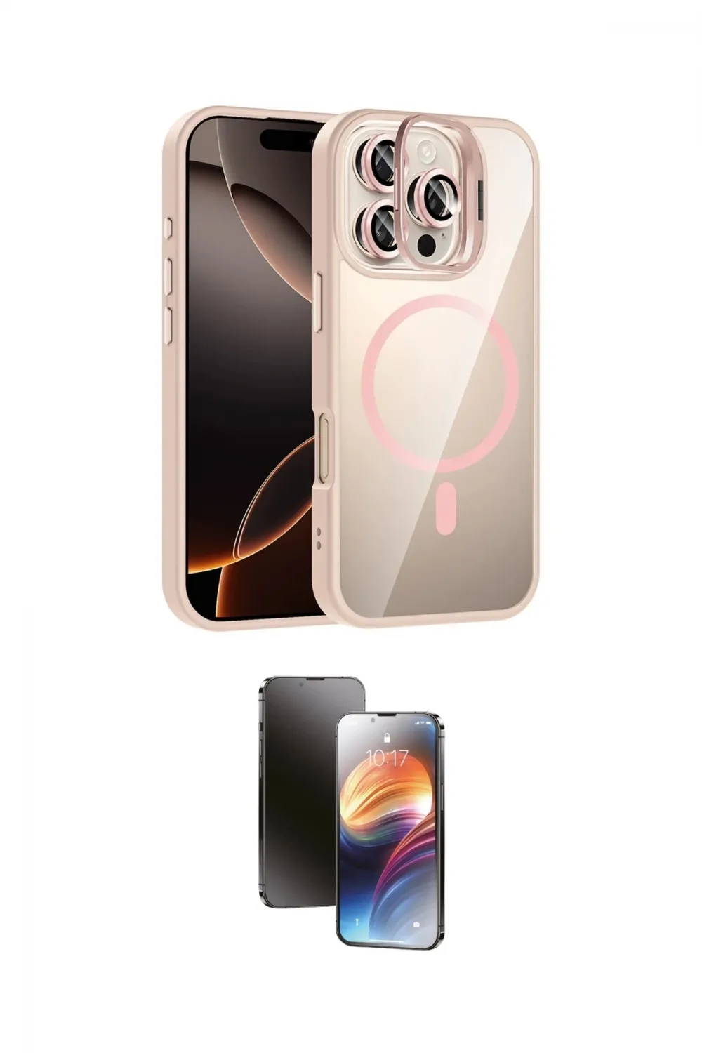 ieg™ iPhone 16 Pro Max Kılıf Yadigar Asil Koleksiyonu - Siyah 3D Antistatik Mat Seramik Nano Ekran Koruyucu
