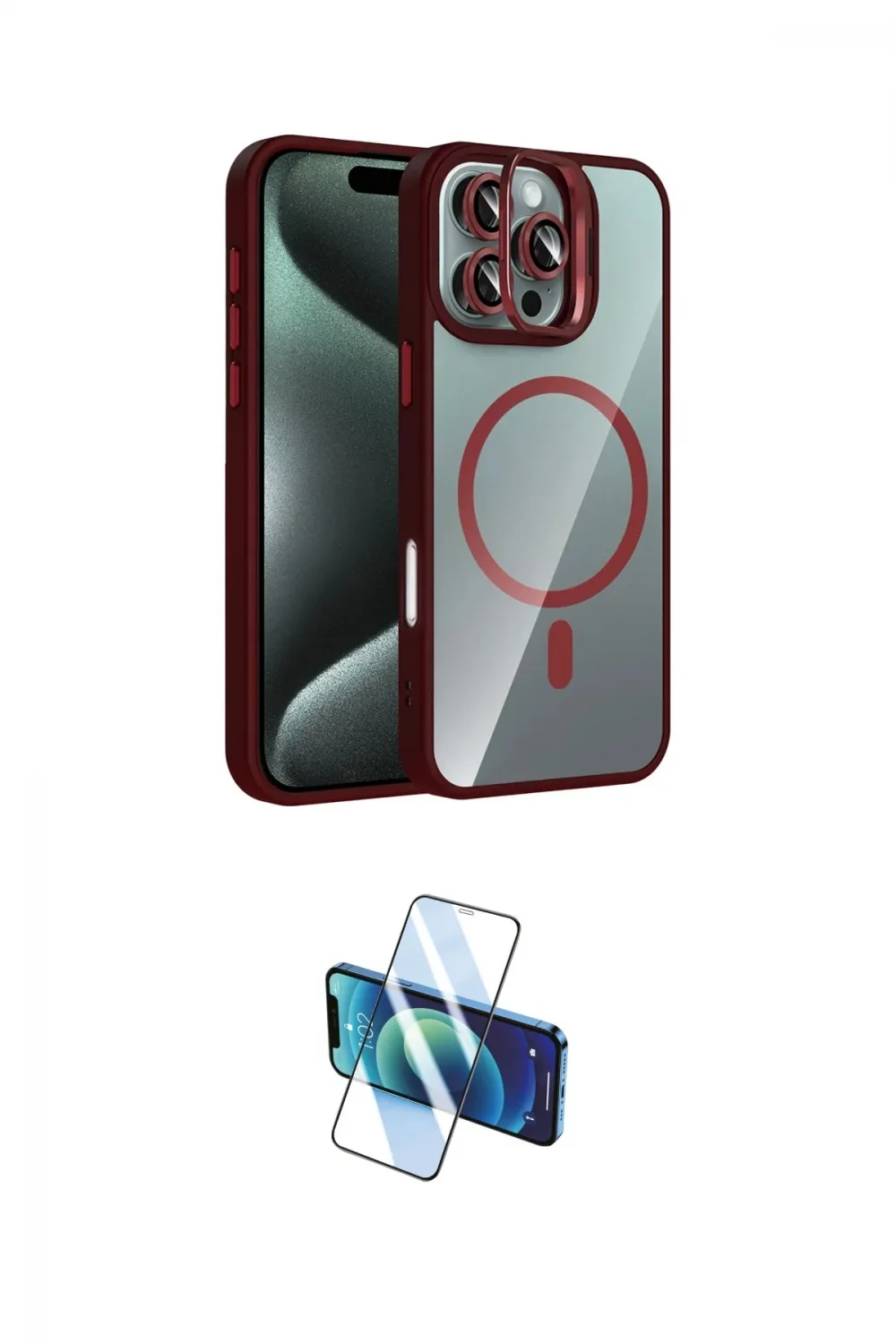 ieg™ iPhone 16 Pro Max Kılıf Yadigar Asil Koleksiyonu - Siyah 3D Antistatik Seramik Nano Ekran Koruyucu